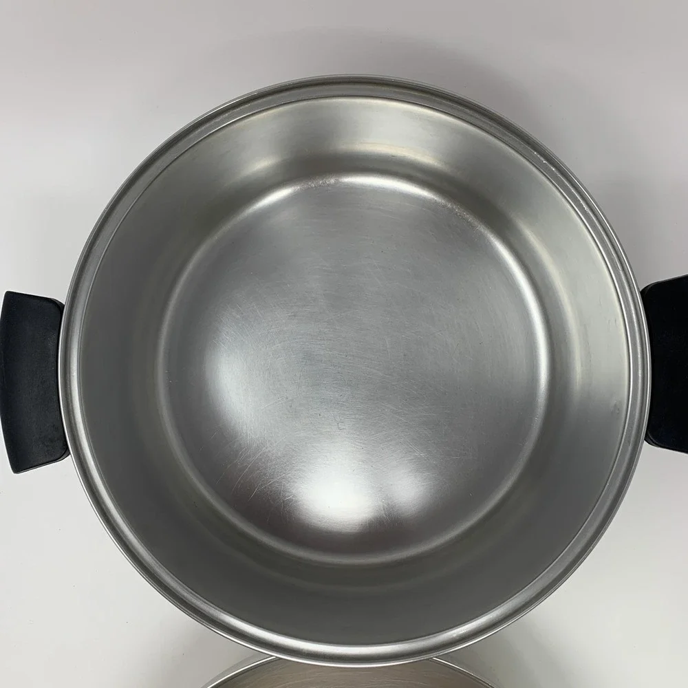 Pre 1968 Revere Ware 1801 Copper Bottom 6 Quart Stock Pot/ Dutch Oven w Dome Lid